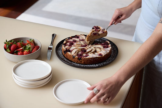 Naomi's Gluten Free Pear & Raspberry Flan